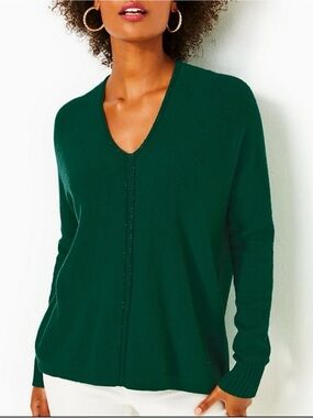 Lilly Pulitzer Sevie Dolman sleeve sweater with a V-neck women’s small